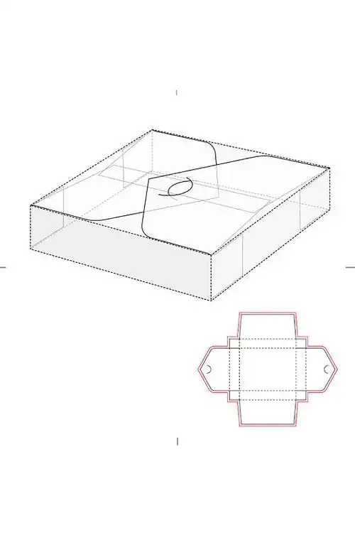 ai包装盒刀版图设计盒型展开图模切刀模刀线模板