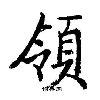 领字楷书写法_领楷书怎么写好看_领书法图片_词典网