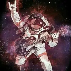 弹吉他宇航员头像图片很摇滚