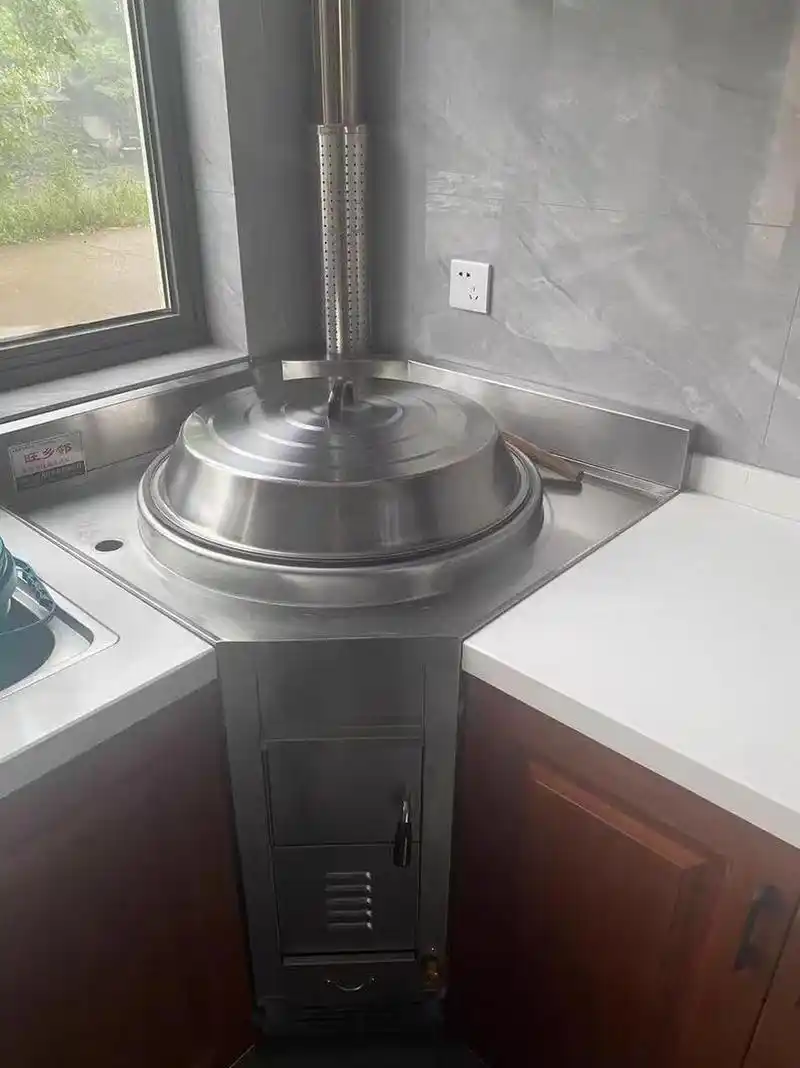 转角柴火灶 来自网友分享 #装修设计# #厨房装修# #热点引擎计划