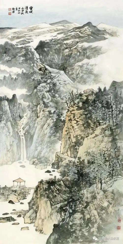 大师级作品,这些浑然天成的山水画,散发着无与伦比的艺术魅力