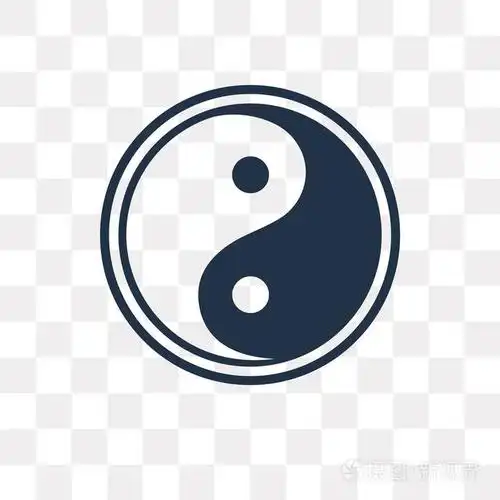 道教矢量图标在透明背景下被隔离, 道教透明度概念可用于网络和移动