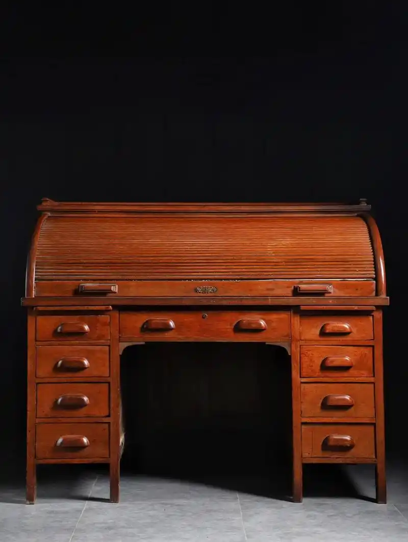 国 海派 老柚木 厚料.账桌.描述:此桌为民国时期大户人 - 抖音