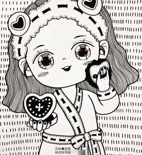 黑白人物简笔画-简笔画-369作文网