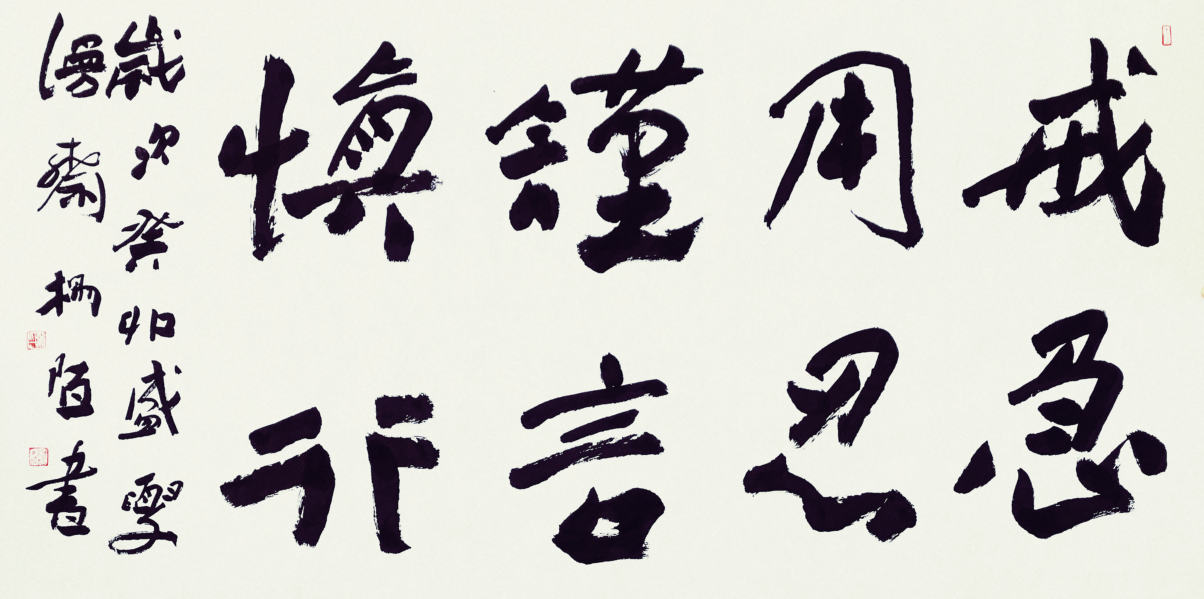 戒急用忍,谨言慎行. 69cm×138cm 杨陌